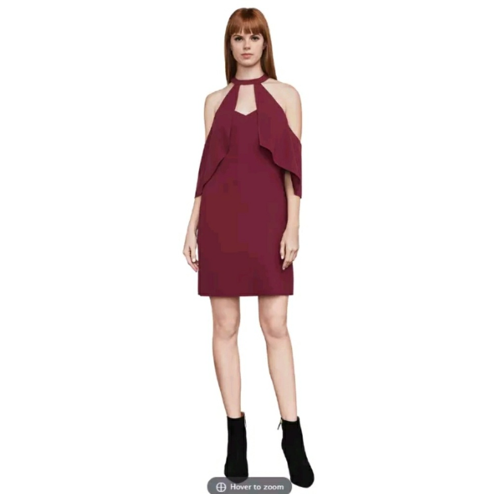 SALE! NWT BCBG MAX AZRIA Halter Cold-Shoulder Dress Sz S